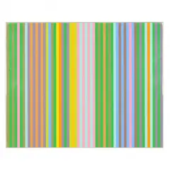 Zebra by Gene Davis, Silkscreen on canvas on board, sold May 2022
