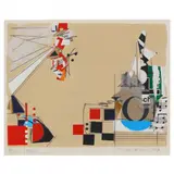 Untitled by Sam Middleton, Mixed-media print with elements of screenprint on paper, sold May 2022