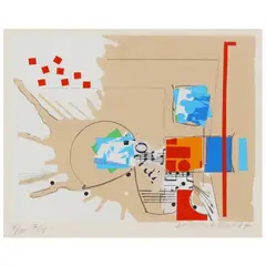 Composition by Sam Middleton, Silkscreen print in colors, sold May 2022