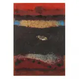 Landscape II, Taos by Lawrence Calcagno, 1974, Oil on canvas laid on board, sold May 2022
