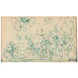 The Mash by Robert Goodnough, Ink on paper, sold May 2022