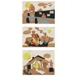 Untitled by Robert Goodnough, Three mixed media collages, sold May 2022