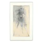 Untitled (tripod) by Paul Harcharik, Pastel and graphite on paper, sold May 2022