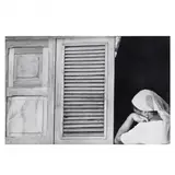 Untitled (Woman in Window) by Lydia Fisher, Gelatin silver print, sold May 2022