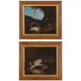 Terriers Hunting [Two Works] by W. B. Webb, Both oil on board, sold May 2022
