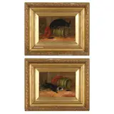Terriers Ratting [Two Works] by J Langlois, Both are oil on board, sold May 2022