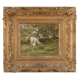 Cow & Calf by Beatrice Willink, Oil on canvas laid on board, sold May 2022