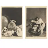 Las Rinde el Sueño (Sleep Overcomes Them) and Mala Noche (Bad Night) [Two Works] by Francisco Goya, Etching and aquatint, sold May 2022