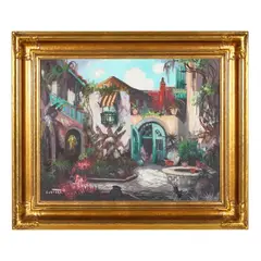 Patio, Little Theatre, French Quarter, New Orleans by Collette Pope Heldner, Oil on canvas, sold May 2022