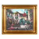 Patio, Little Theatre, French Quarter, New Orleans by Collette Pope Heldner, Oil on canvas, sold May 2022