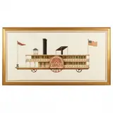 Carolina Sidewheeler by Joseph Cibula, Oil on board, sold May 2022