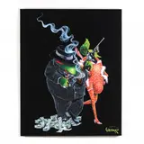 Gangster Love by Michael Godard, Giclée print in colors on canvas, sold May 2022