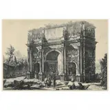 Veduta dell'Arco di Constantino (View of the Arch of Constantine) by Giovanni Battista Piranesi, Etching (not a strong impression), sold Apr 2022