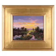 Reflections by Thomas DeDecker, Oil on board, sold Apr 2022