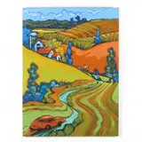 Along the Fields by Don Tiller, Acrylic on canvas, sold Apr 2022