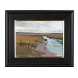 Marsh Behind Sullivan's Island by Brian Scanlon, Oil on board, sold Apr 2022