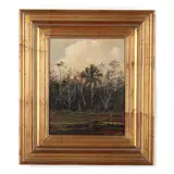 Low Country Landscape with Palmetto by Mark K. Horton, Oil on canvas, sold Apr 2022