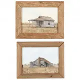 Lowndesboro Store and Weathered Cabin (two works) by Allan Nance, Both are acrylic on gessoed Masonite, sold Apr 2022