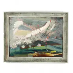 Springtime Landscape by Sterling Strauser, Oil on board, sold Apr 2022