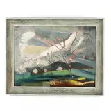 Springtime Landscape by Sterling Strauser, Oil on board, sold Apr 2022