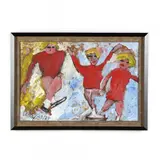 Three Skaters by Justin McCarthy, Oil on board, sold Apr 2022