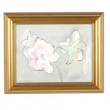 Pink & White Amaryllis by Sterling Strauser, Oil on board, sold Apr 2022