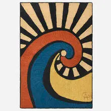 Swirl tapestry by Alexander Calder, 1974, hand-woven maguey fiber, sold Jan 2025