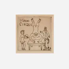 Le grand cirque by Alexander Calder, c. 1930, etching, sold Jan 2025