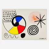 Untitled by Alexander Calder, 1967, gouache and ink on paper, sold Jan 2025