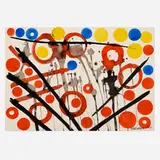 Loose Yolks by Alexander Calder, 1966, gouache and ink on paper, sold Jan 2025