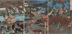 Untitled by Utagawa Yoshitora, Woodblock Triptych, offered Mar 2021