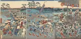 Untitled by Utagawa Hiroshige, Woodblock Triptych, offered Mar 2021