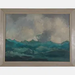 Seascape with Ship by Akos Zsótér, Oil on canvas, offered Jul 2026