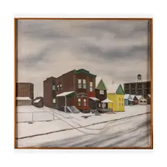 Winter scene by Douglas Lucak, Oil on canvas, offered Jul 2026