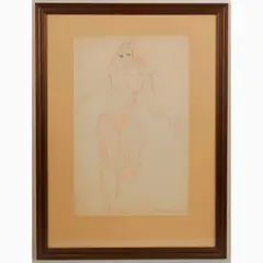 Nude Study by William Sommer, Ink and conté, offered Jun 2026