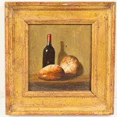 Bread and Wine by Ron Schaefer, Oil on board, offered Jun 2026