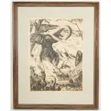 Elephant Hunt by Paul B. Travis, 1931, Lithograph, offered May 2026