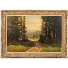 Summer Landscape by Robert William Wood, Oil on masonite, offered Apr 2026