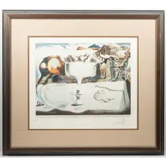 Apparation of Face and Fruit Dish on a Beach, Colored by Salvador Dalí, Etching on Arches Wove Paper, offered Mar 2026
