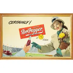 Untitled by Dr. Pepper, lithograph store display, offered May 2025