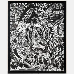 Untitled by Buttcoffin, Pencil and ink on Bristol paper, offered Nov 2024