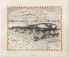 Untitled by George Aden Ahgupuk, Ink on Hide, offered Jun 2025