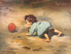Untitled by Ben Moshe, Oil on Board, offered Jun 2025