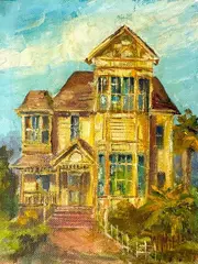 Untitled by Wilfrid Taylor Mills, Oil on Canvas Board Bunker Hill Los Angeles, offered Sep 2023