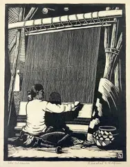 Untitled by Herschel C. Logan, Pencil Signed Woodcut Print, offered May 2023