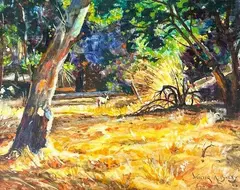 Untitled by Walter Alexander Bailey, Oil On Canvas-Laid Board Wooded Vista, offered May 2023