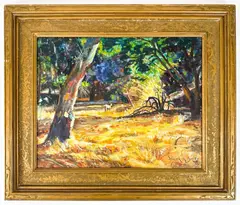 Untitled by Walter Alexander Bailey, Oil On Canvas-Laid Board Wooded Vista, offered Mar 2023