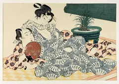 Untitled by Keisai Eisen, Woodblock Print Lovers in the Summer, offered Mar 2023