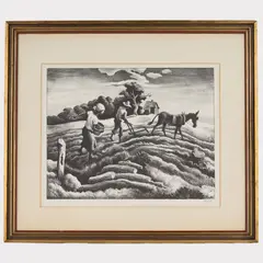 Spring Plowing by Thomas Hart Benton, Lithograph, offered Jul 2025