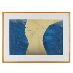 Original illustration for "Picking Up the Soap in Prison: Sex with Stars Behind Bars." by Jim Evans, 1977, Acrylic on canvas, offered May 2025